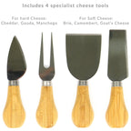 Bamboo cheese board with knife drawer by Maison & White, view 7
