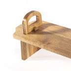 Acacia wood raised serving platter by Maison & White, view 3