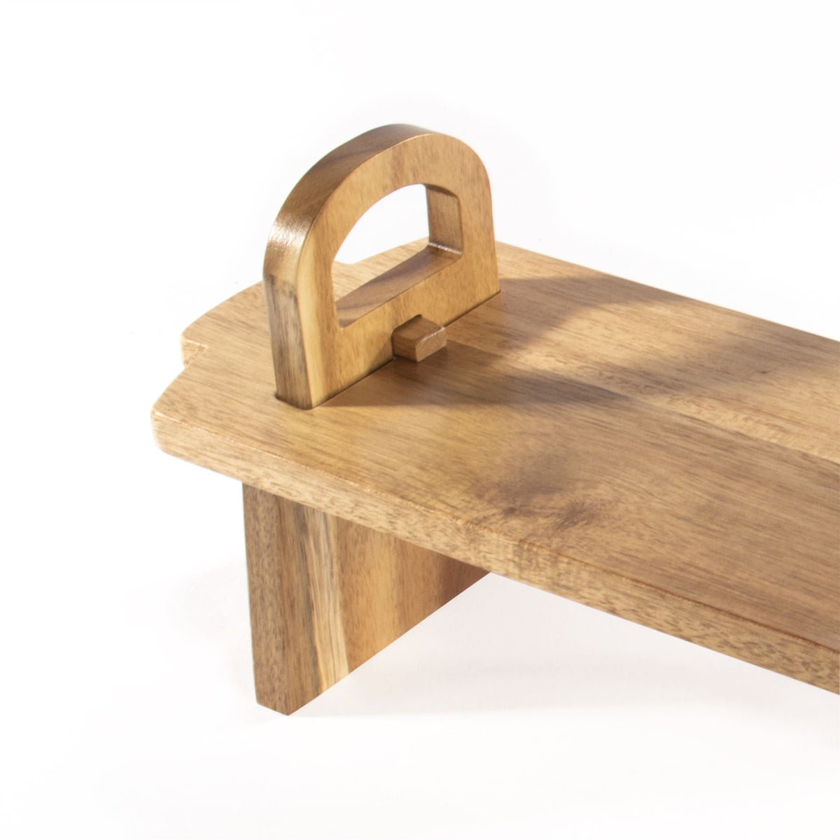 Acacia wood raised serving platter by Maison & White, view 3