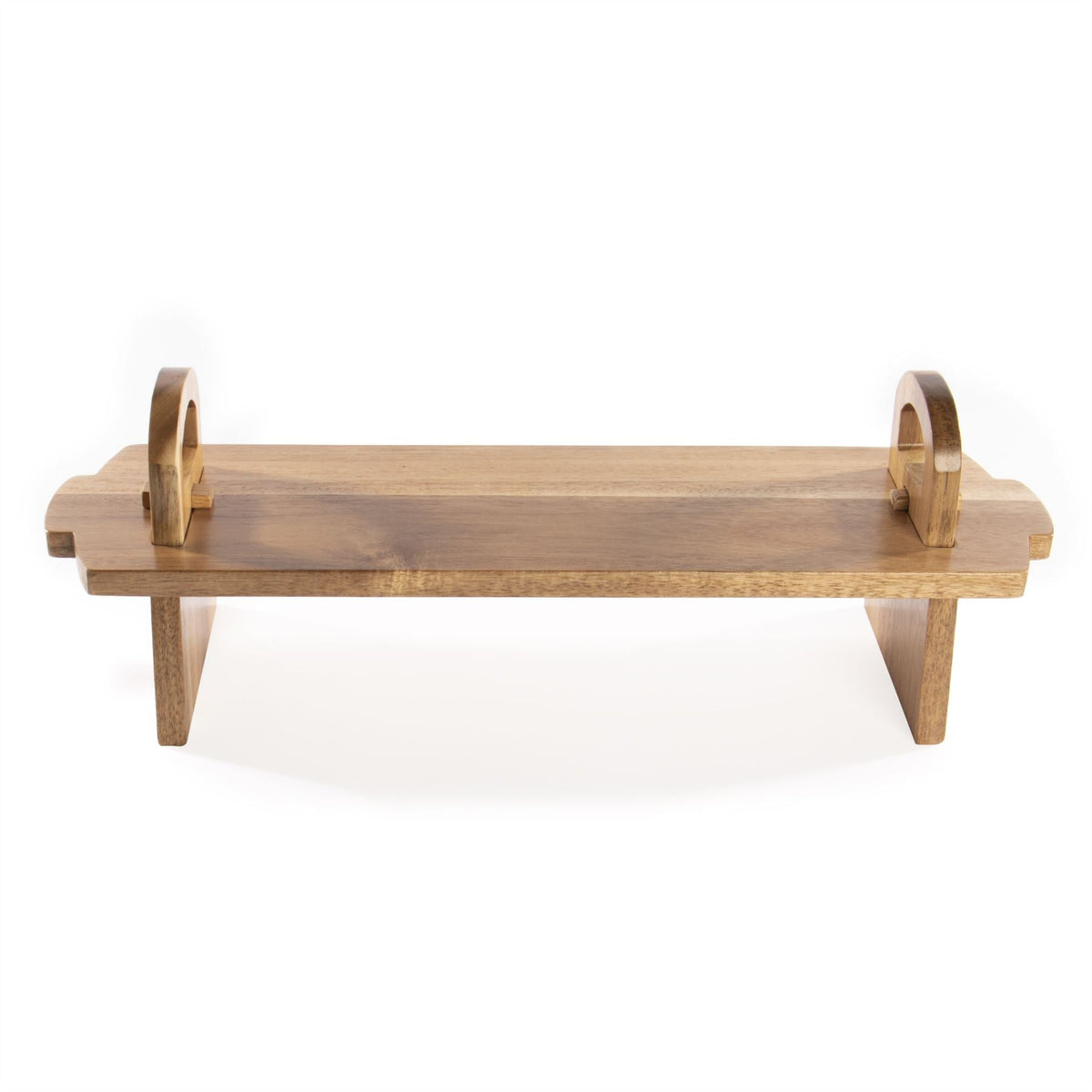 Acacia wood raised serving platter by Maison & White, view 5