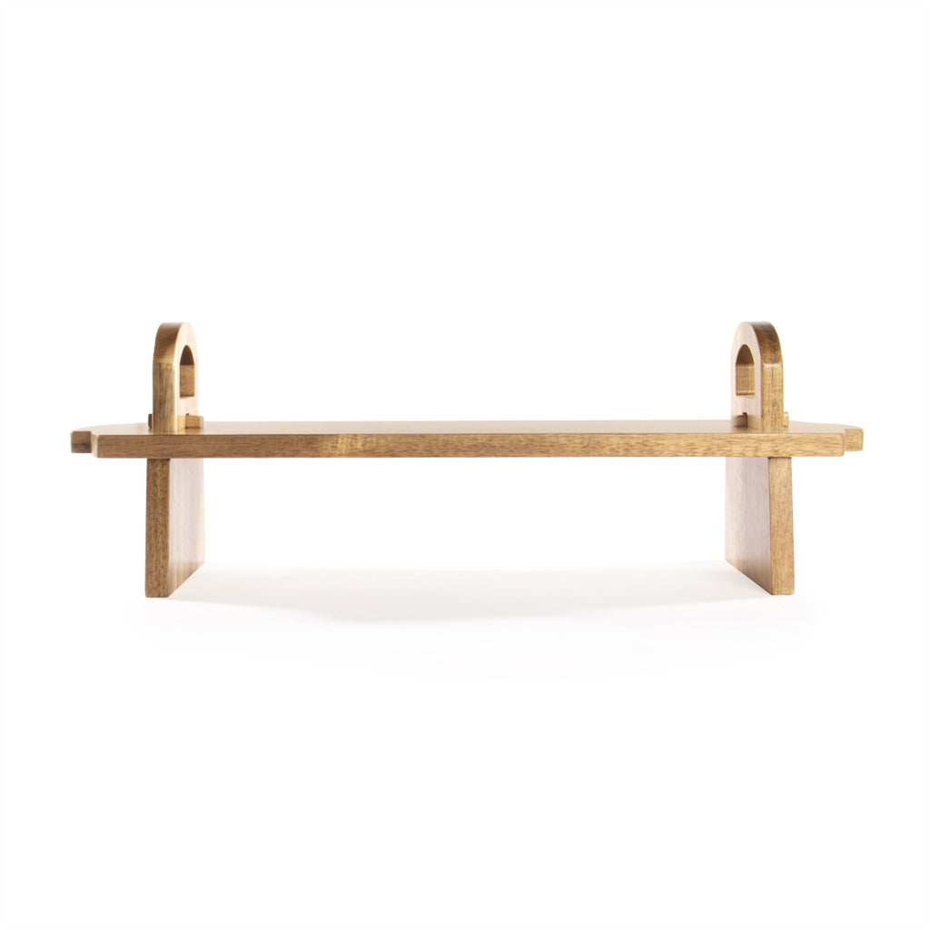 Acacia wood raised serving platter by Maison & White, view 6