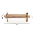 Acacia wood raised serving platter by Maison & White, view 7