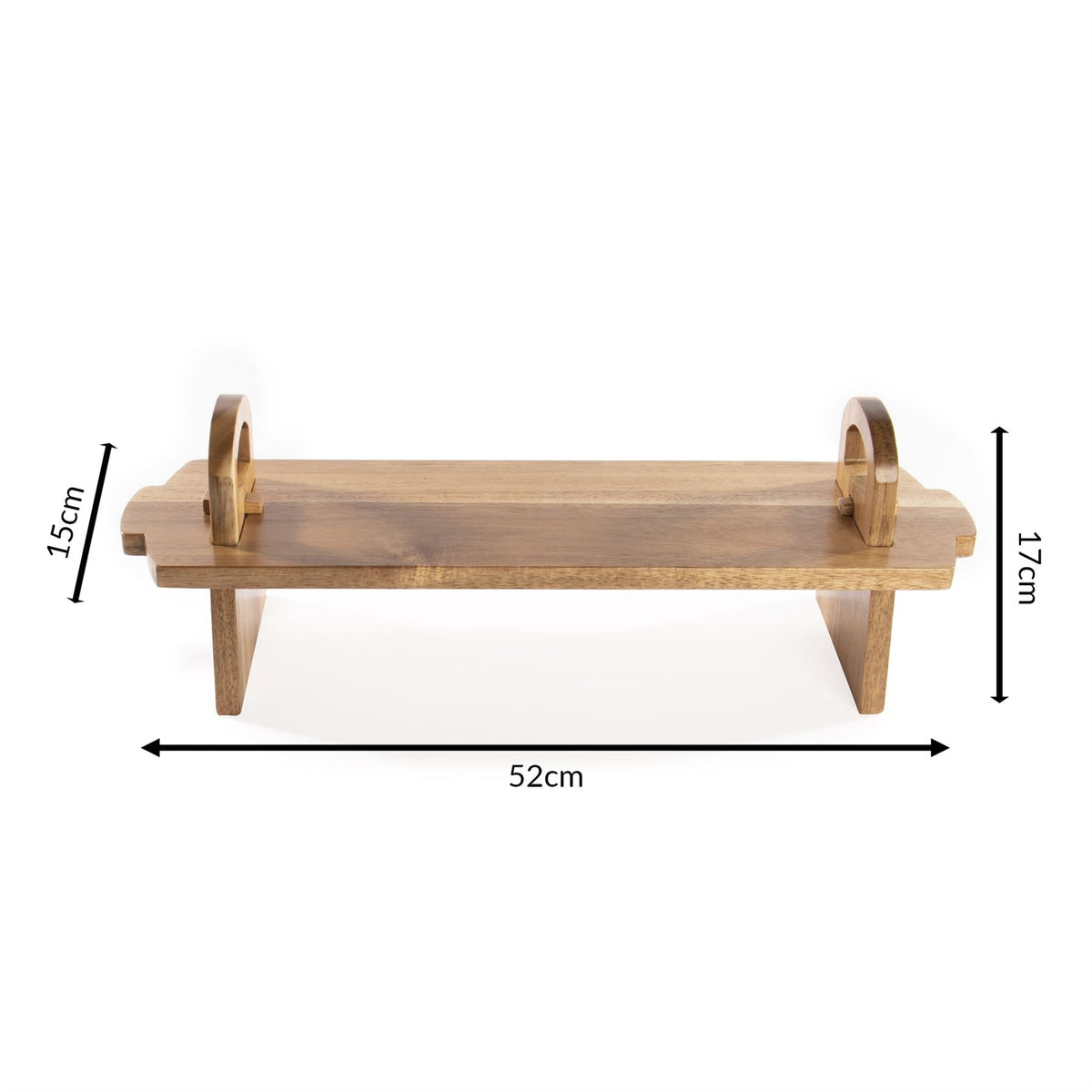 Acacia wood raised serving platter by Maison & White, view 7