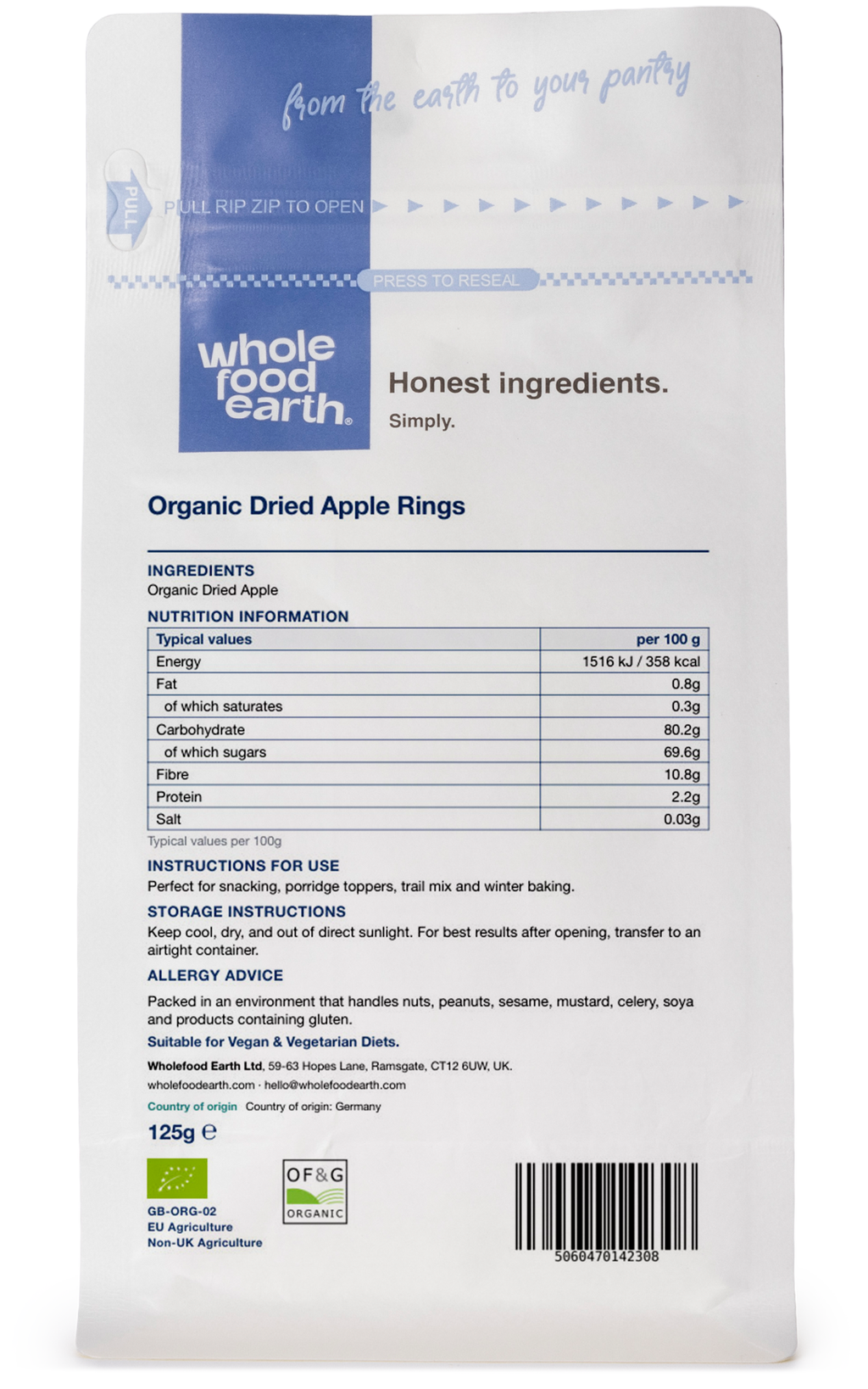 Organic Dried Apple Rings, view 4