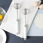 Stainless steel semi-automatic push whisk, view 4