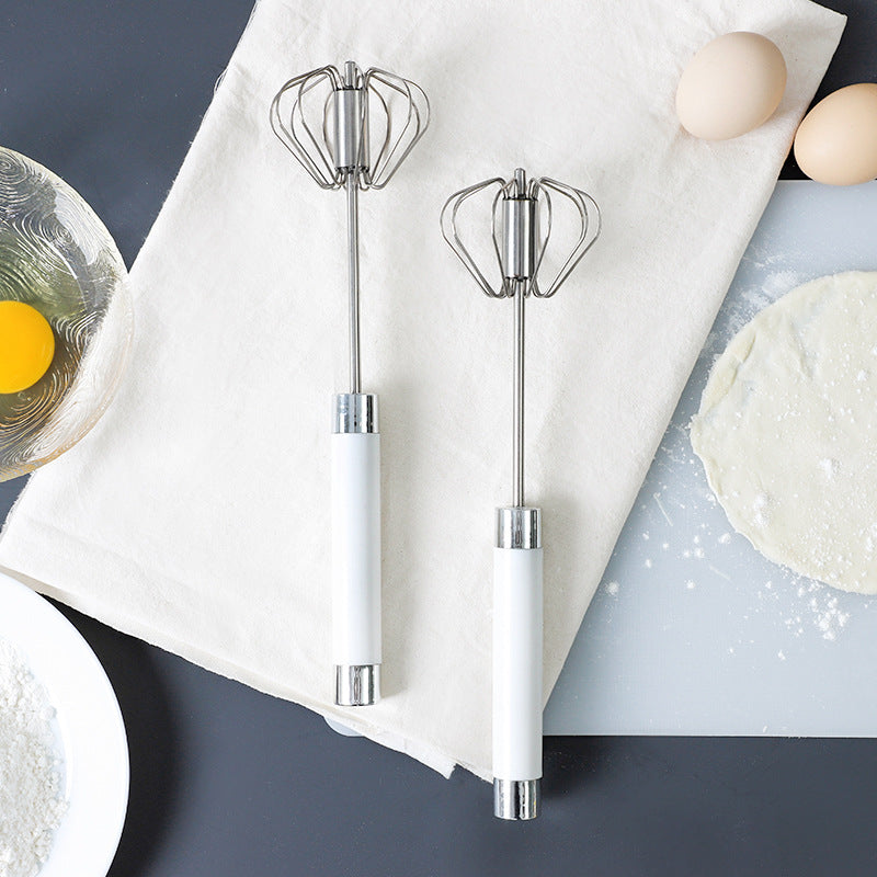 Stainless steel semi-automatic push whisk, view 4
