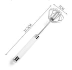 Stainless steel semi-automatic push whisk, view 5