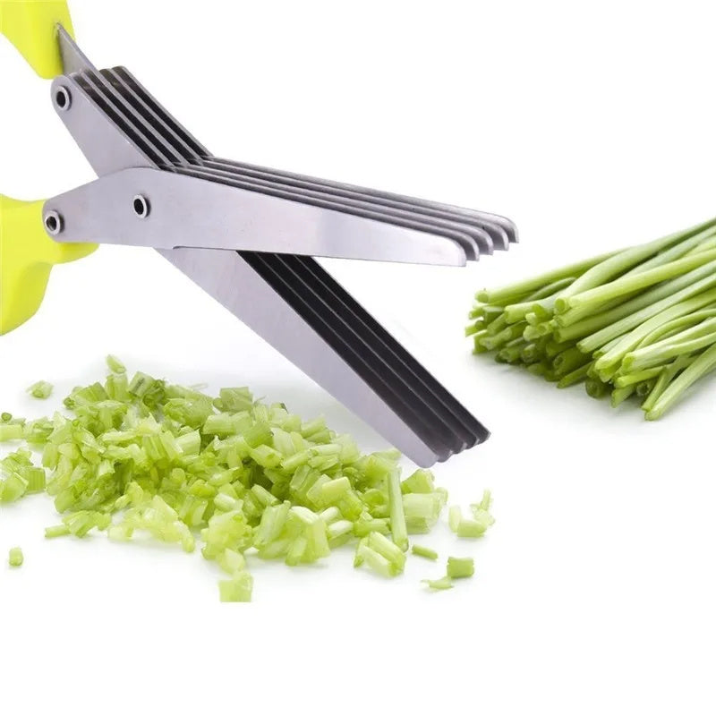 Multi-Blade Herb Scissors, stainless steel