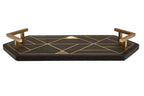 Black slate tray with mother of pearl inlay by Oriana, view 2