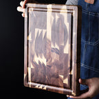 Parquet acacia wood cutting board, view 2