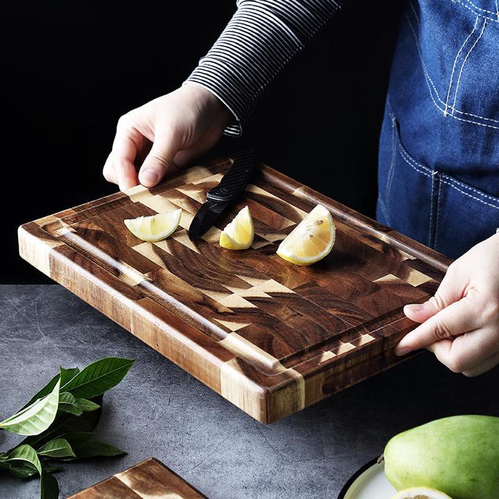 Parquet acacia wood cutting board, view 8