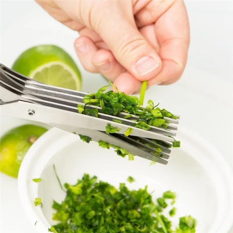 Multi-Blade Herb Scissors, stainless steel