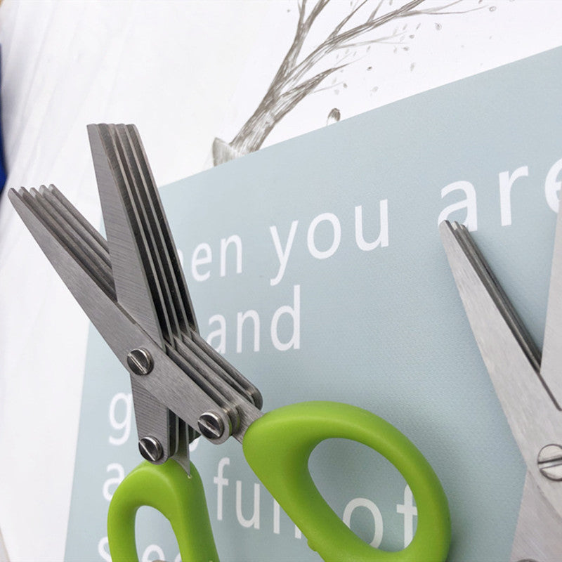 Multi-Blade Herb Scissors, stainless steel