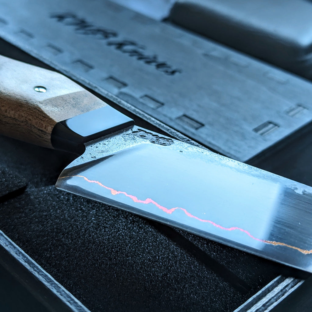 Handmade 85mm Copper Herb Cleaver by KWB Knives