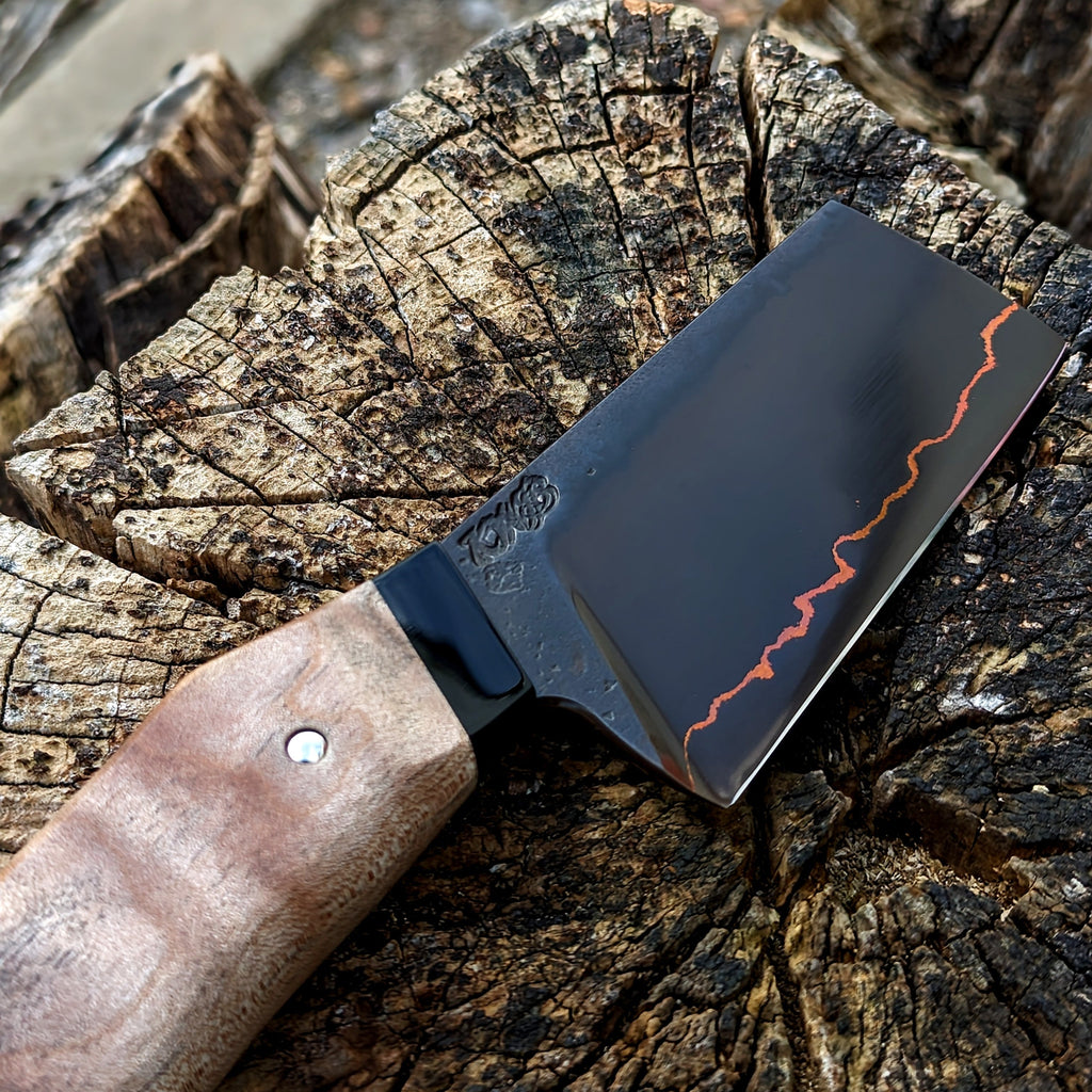Handmade 85mm Copper Herb Cleaver by KWB Knives