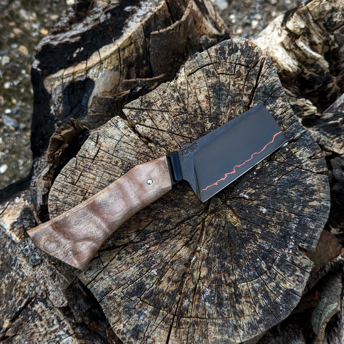 Handmade 85mm Copper Herb Cleaver by KWB Knives