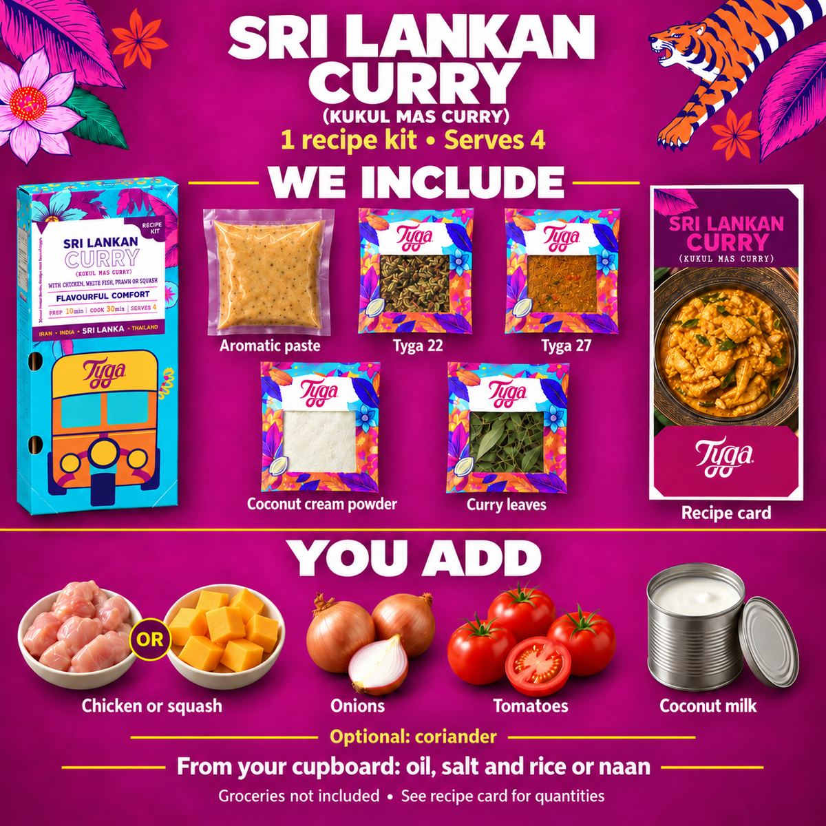 Sri Lankan Curry Recipe Kit by Tyga, view 2