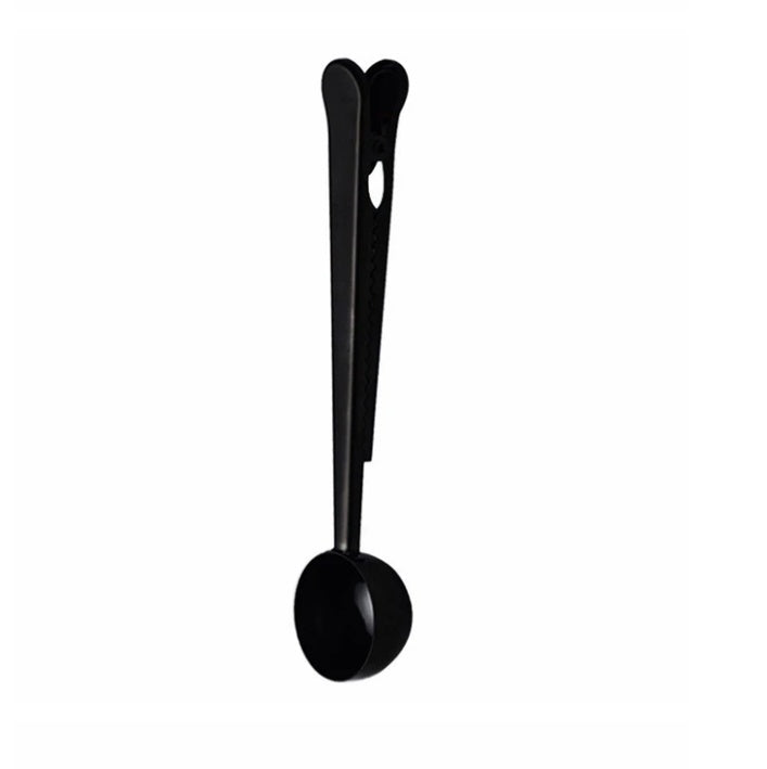 Stainless steel coffee scoop with bag clip, view 4