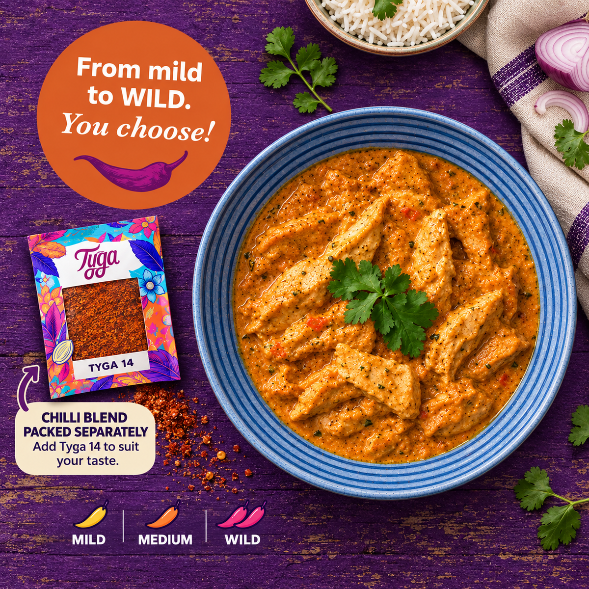 Murgh Makhani Butter Chicken Recipe Kit by Tyga, view 3