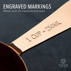 Copper measuring cups and spoons set, view 4