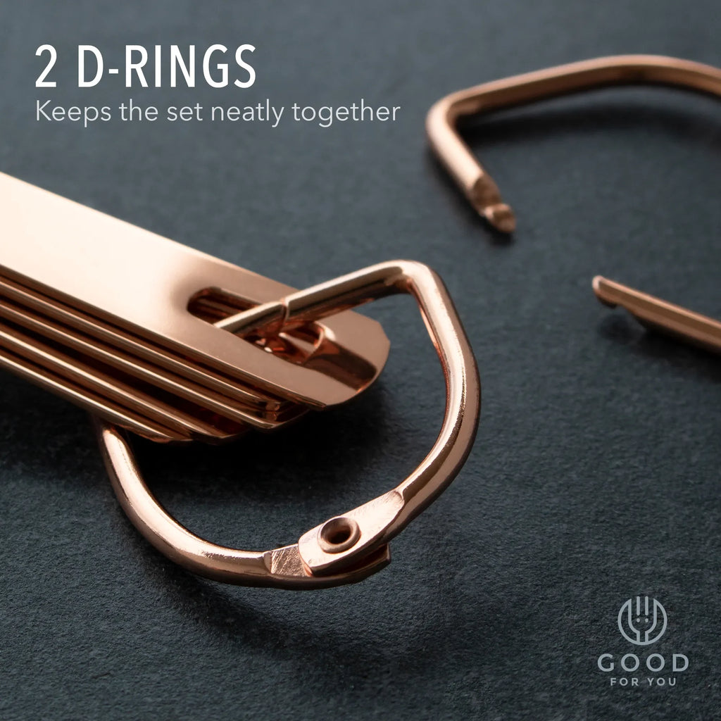 Copper measuring cups and spoons set, view 5