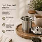 Glass Teapot with Infuser 600ml by Camellios