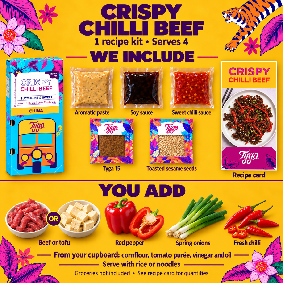 Crispy Chilli Beef Recipe Kit by Tyga, view 2