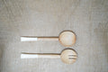 Kenya wooden salad servers with bone inlay