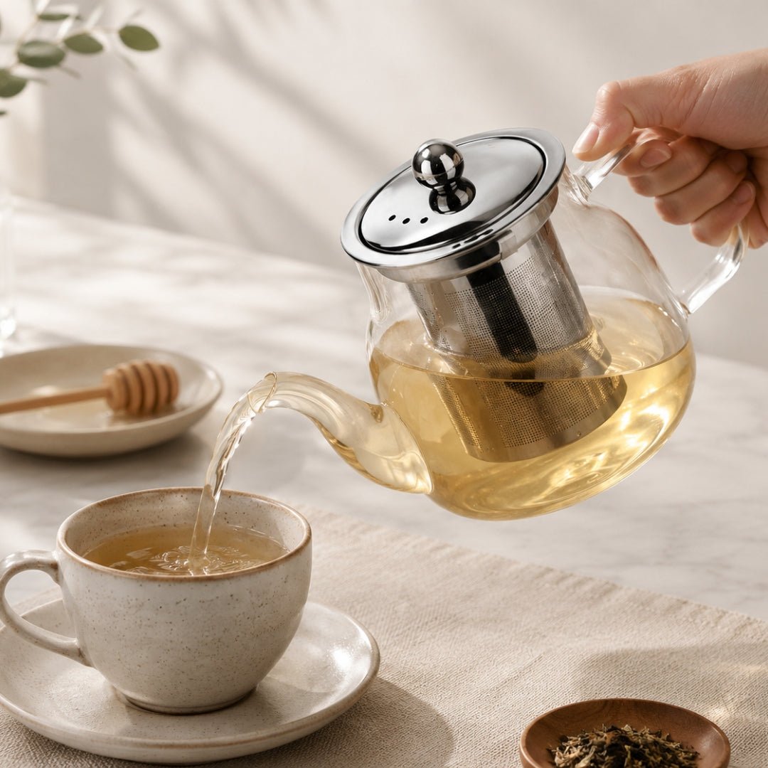 Glass Teapot with Infuser 600ml by Camellios