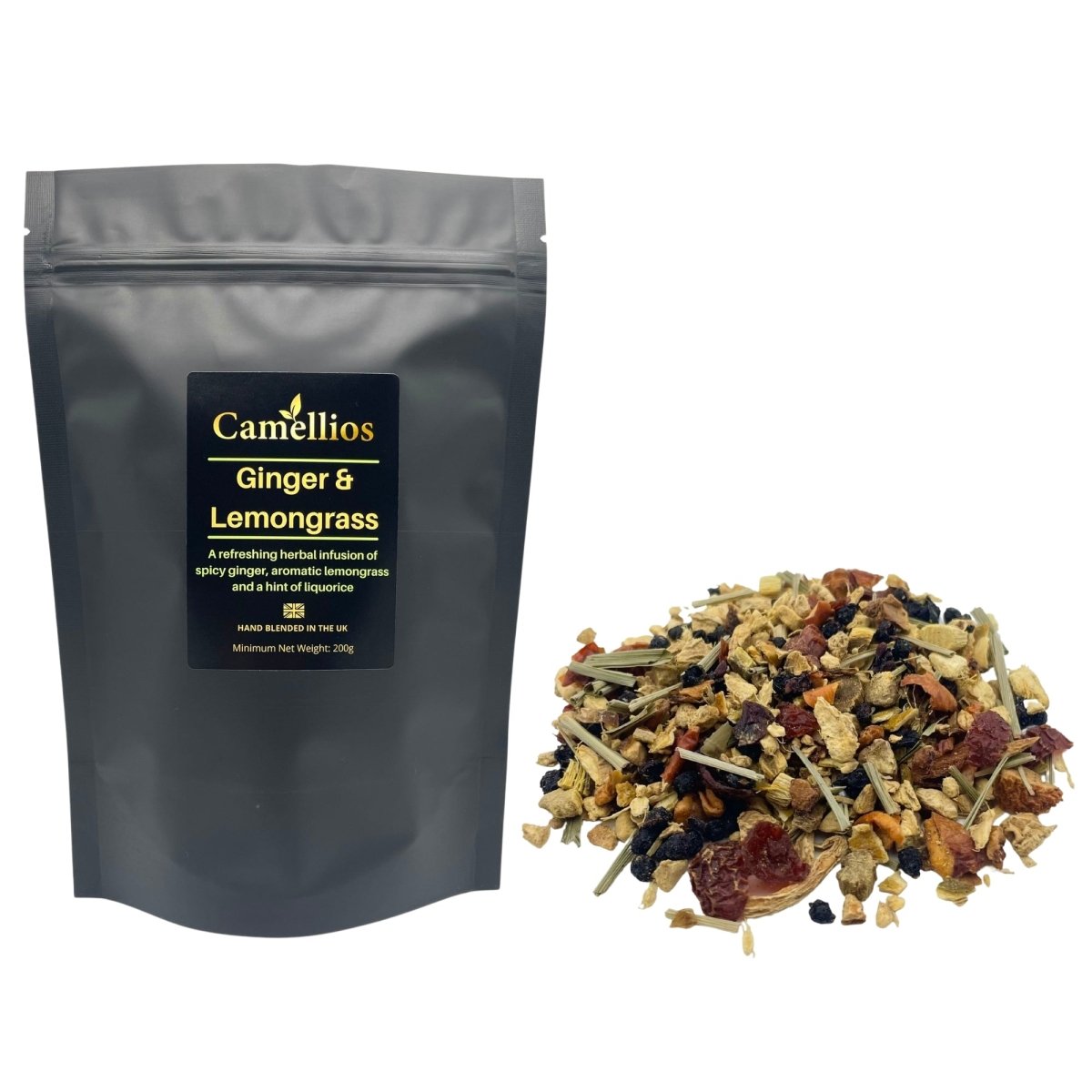 Ginger & Lemongrass Loose Leaf Tea by Camellios