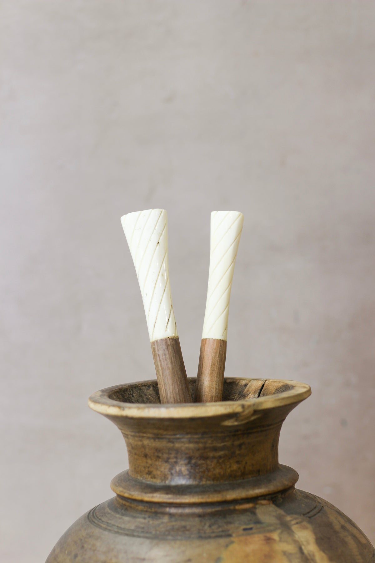 Handcarved wooden salad servers from Kenya, view 2