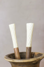 Handcarved wooden salad servers from Kenya, view 4