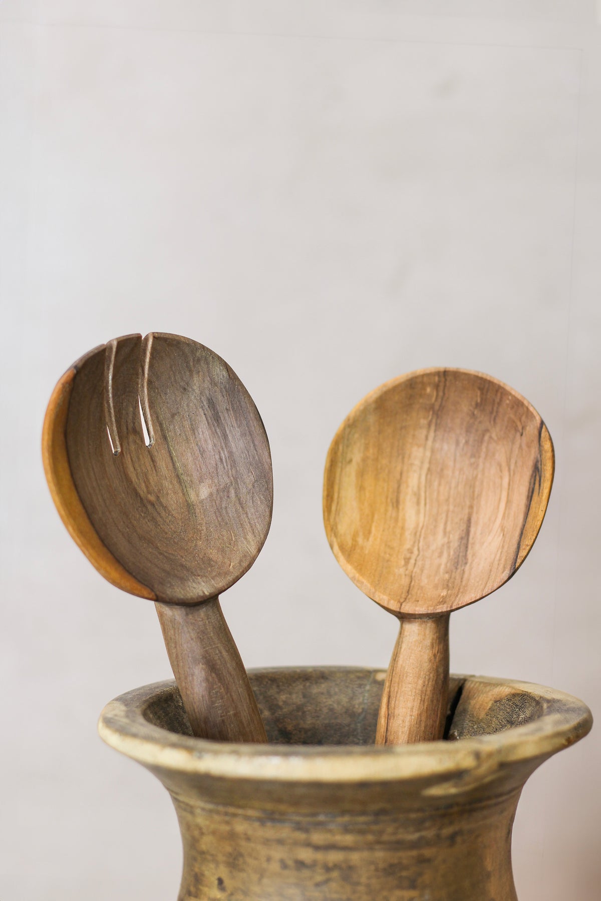 Handcarved wooden salad servers from Kenya, view 5