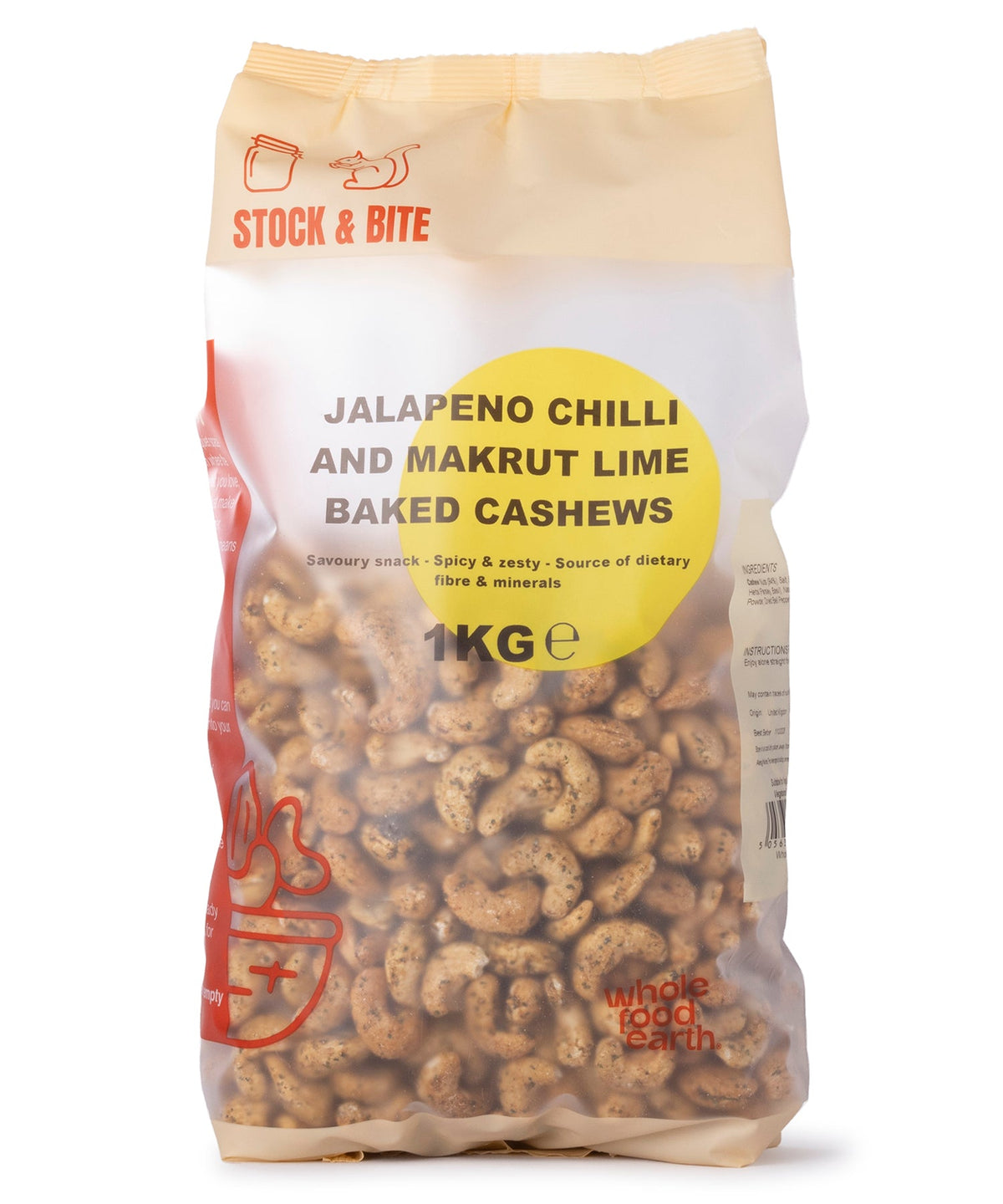 Jalapeno Chilli and Makrut Lime Baked Cashews 1kg by Stock & Bite