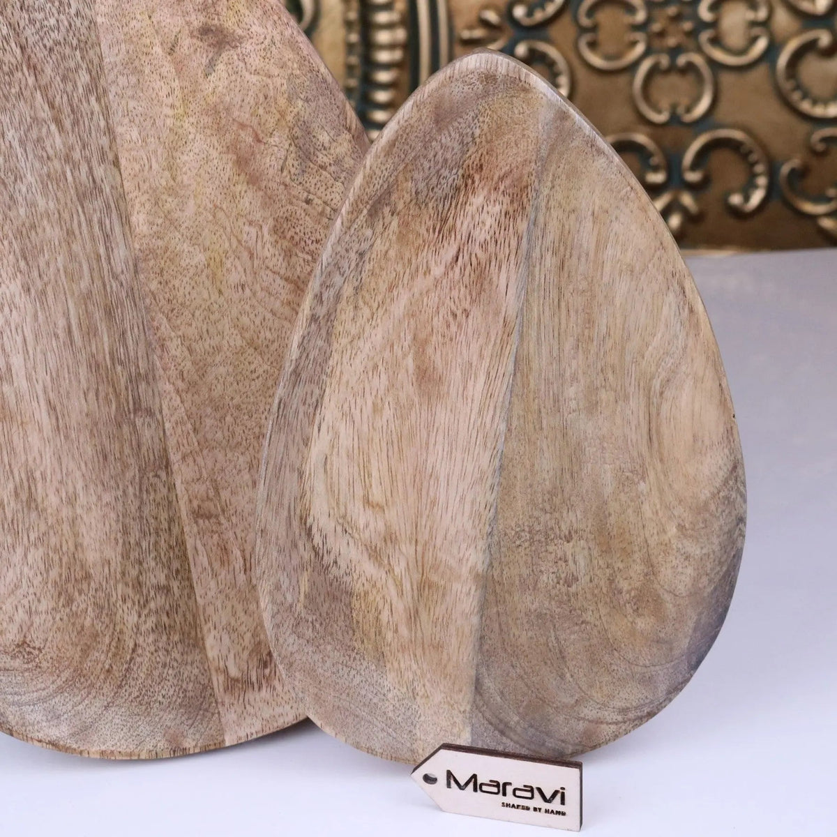 Jarita Oval Wooden Serving Dishes Set of 2