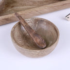 Karuna Mango Wood Bowl Set with Tray by Maravi