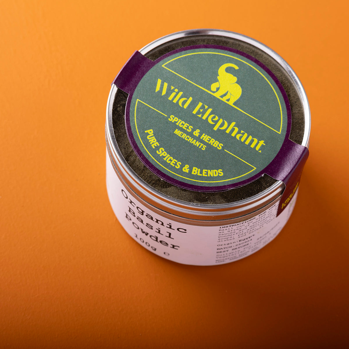 Organic Basil Powder 100g by Wild Elephant, view 3