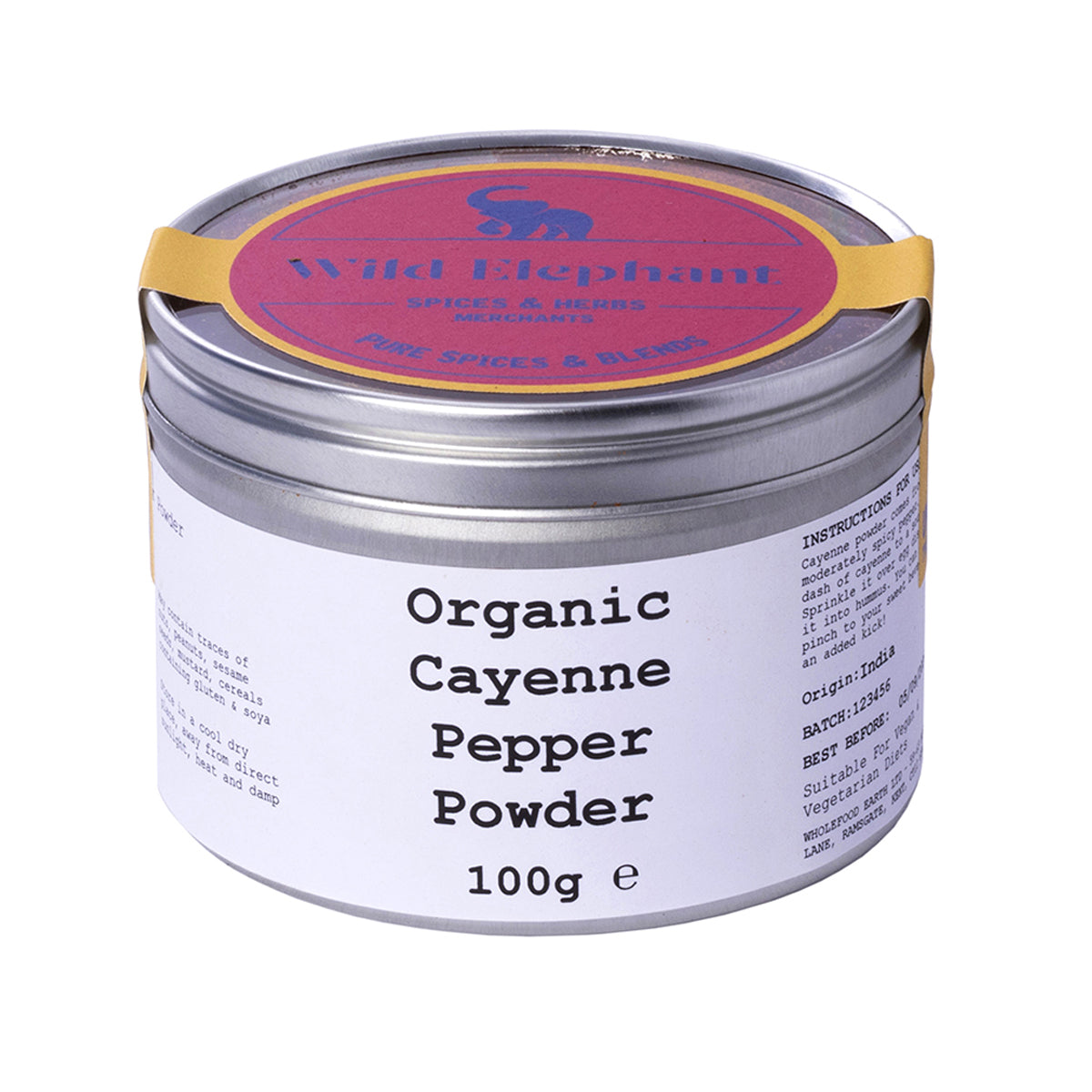 Organic Cayenne Pepper Powder by Wild Elephant