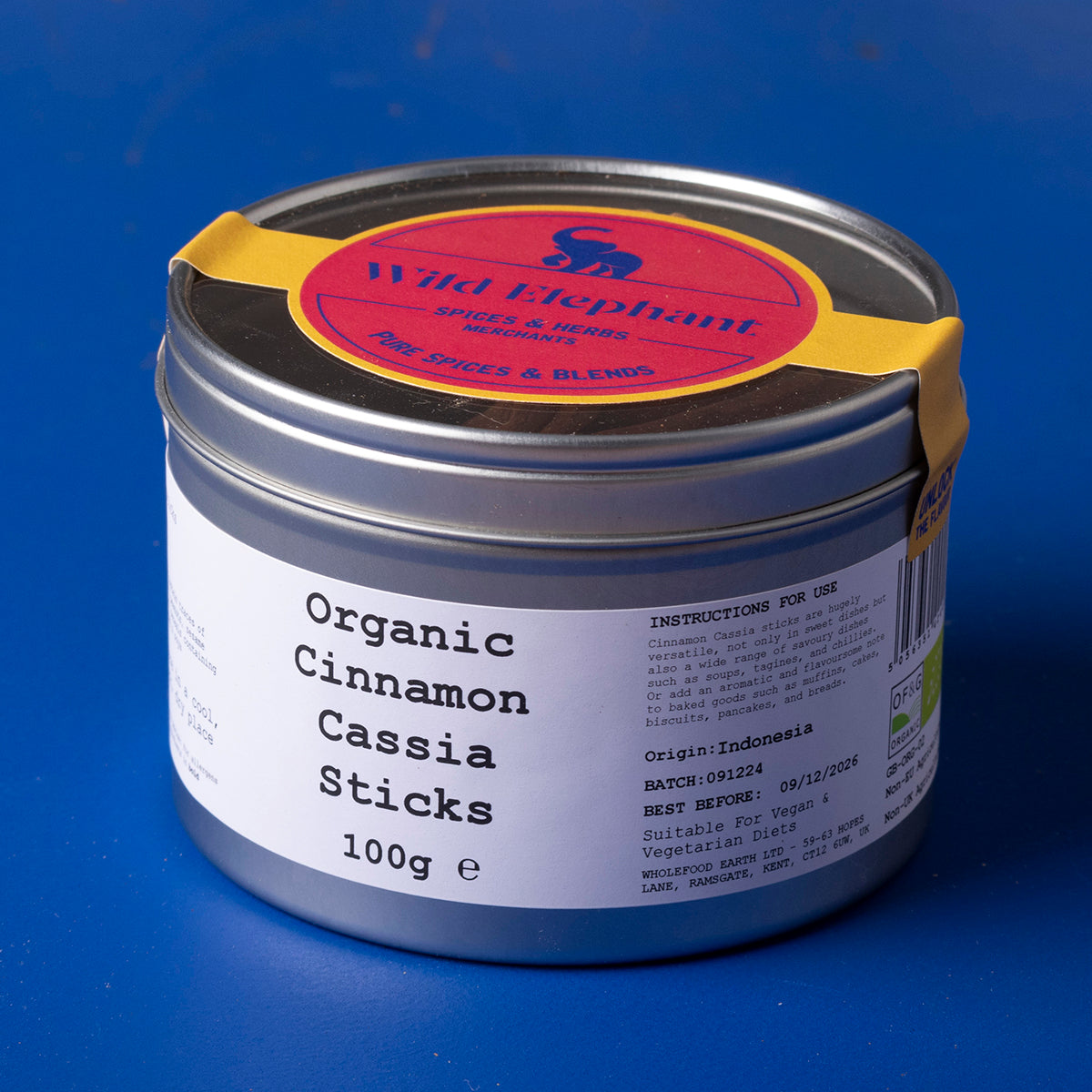 Organic Cinnamon Cassia Sticks 100g by Wild Elephant, view 5