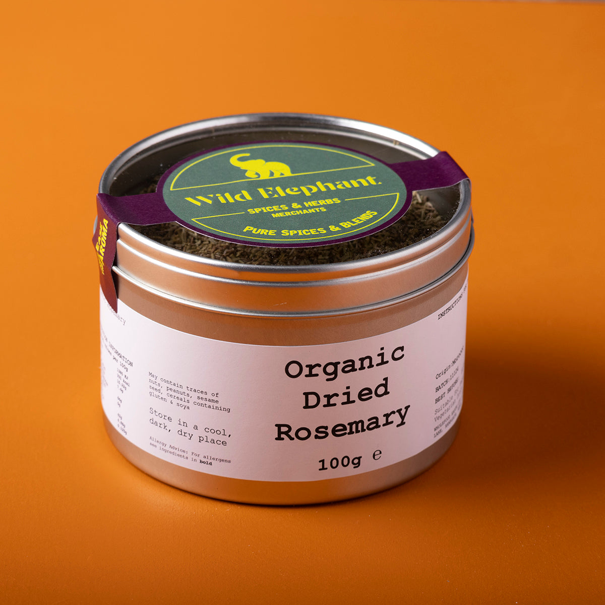 Organic Dried Rosemary 100g by Wild Elephant, view 2