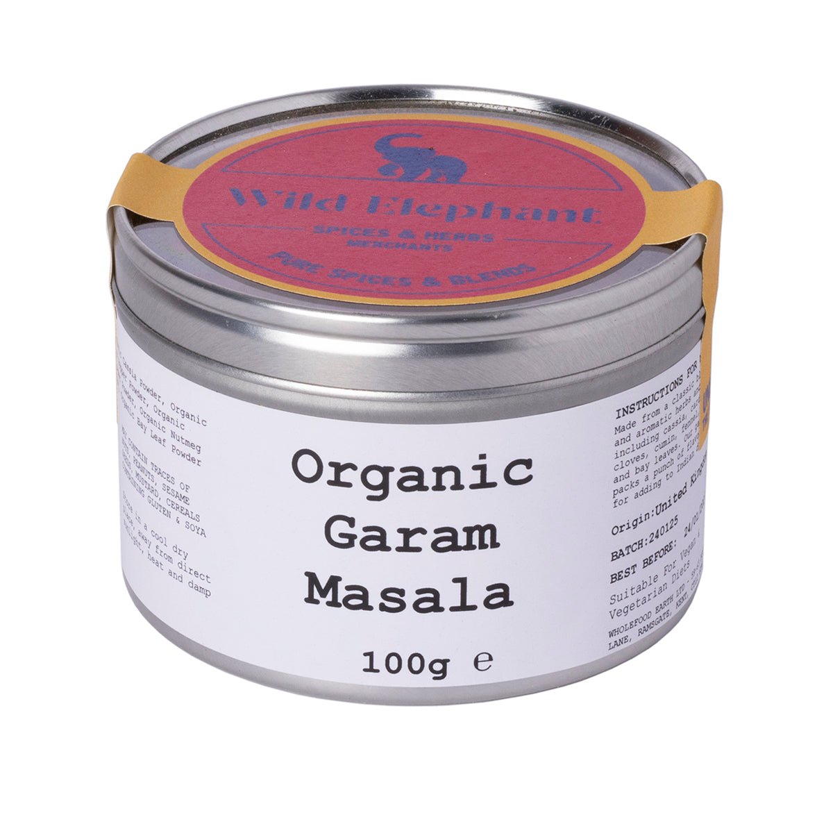 Organic Garam Masala 100g by Wild Elephant