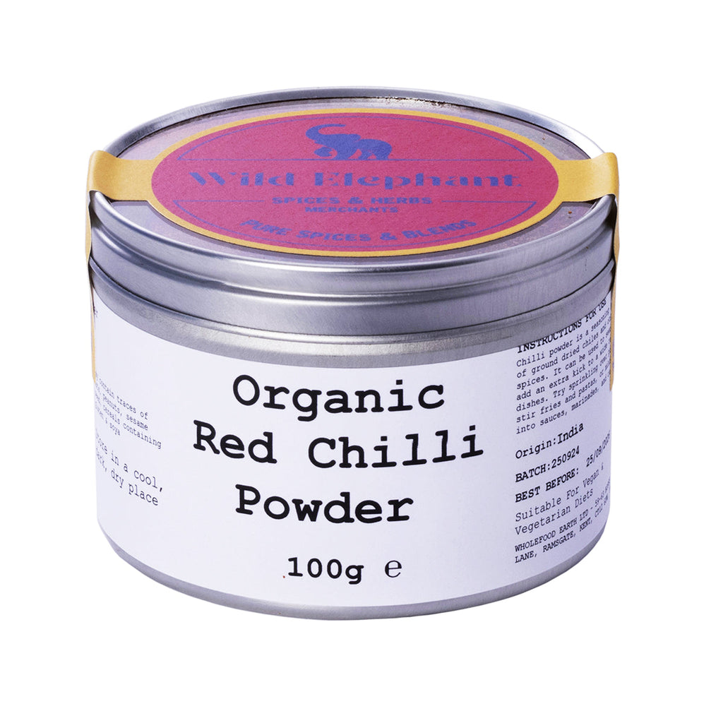 Organic Red Chilli Powder 100g by Wild Elephant