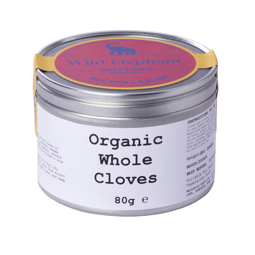 Organic Whole Cloves 80g by Wild Elephant