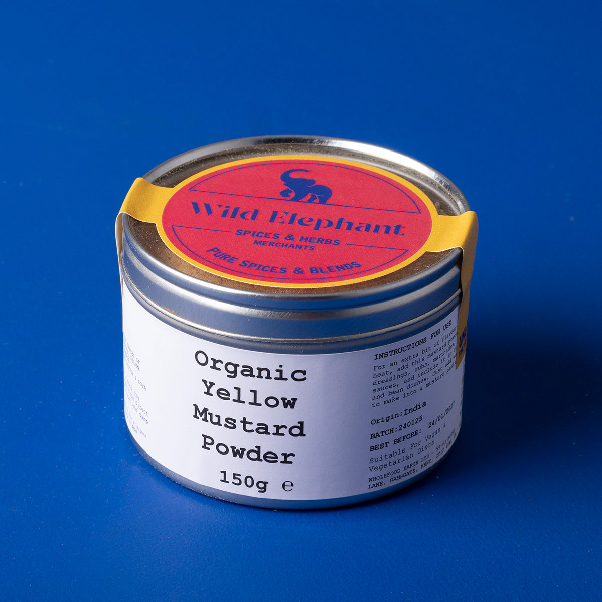 Organic Yellow Mustard Powder 150g by Wild Elephant, view 5