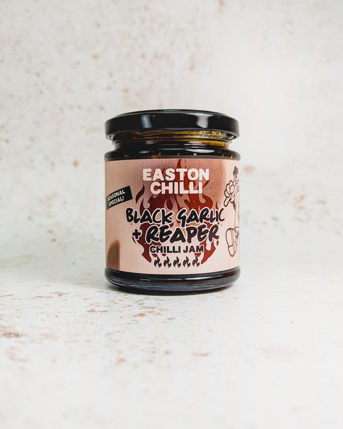 Black Garlic & Reaper Chilli Jam by Easton Chilli