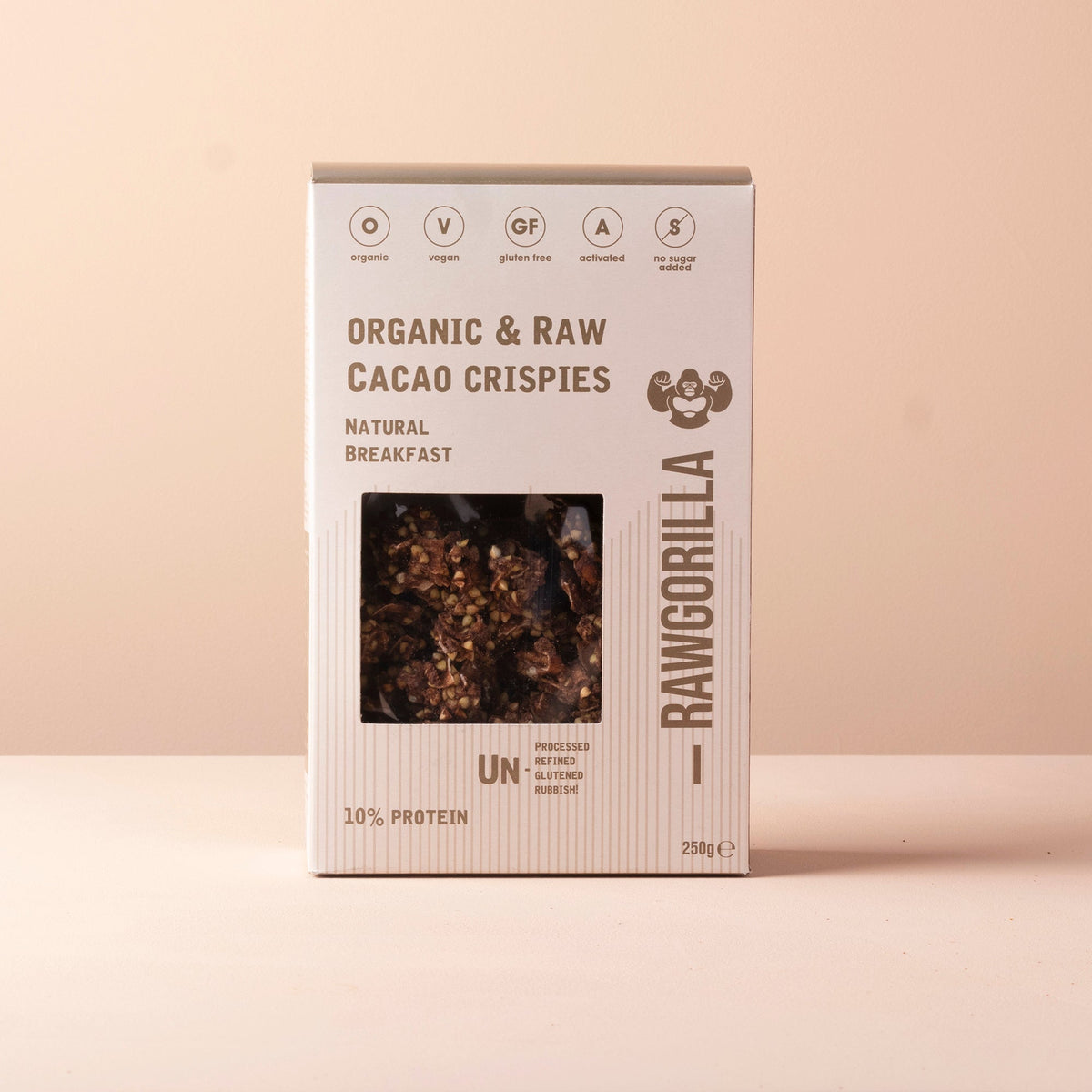 Cacao Crispies 250g by Raw Gorilla, view 2