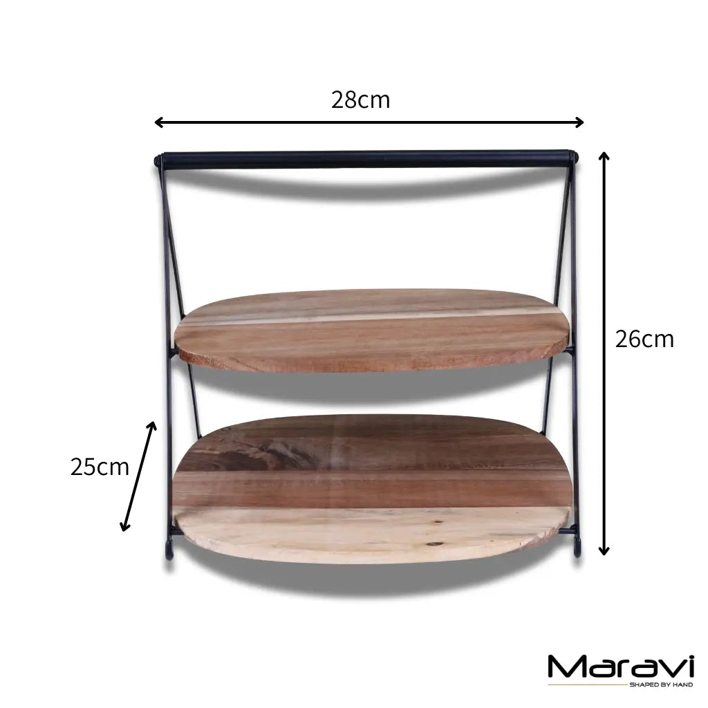 Revika 2 Tier Cake Stand 27cm by Maravi