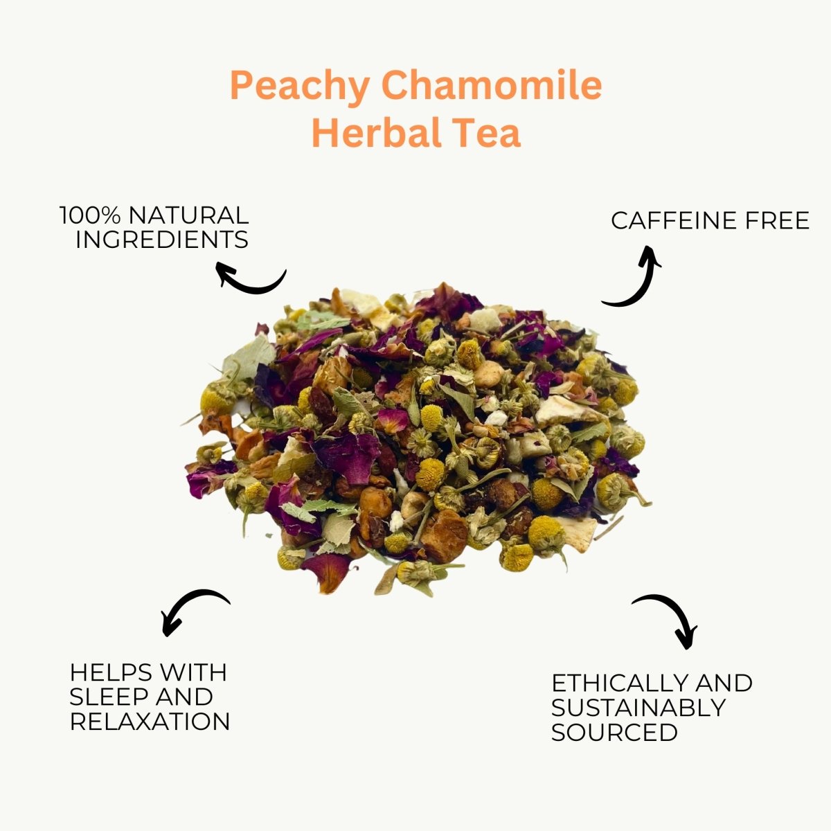 Peachy Chamomile Loose Leaf Tea by Camellios