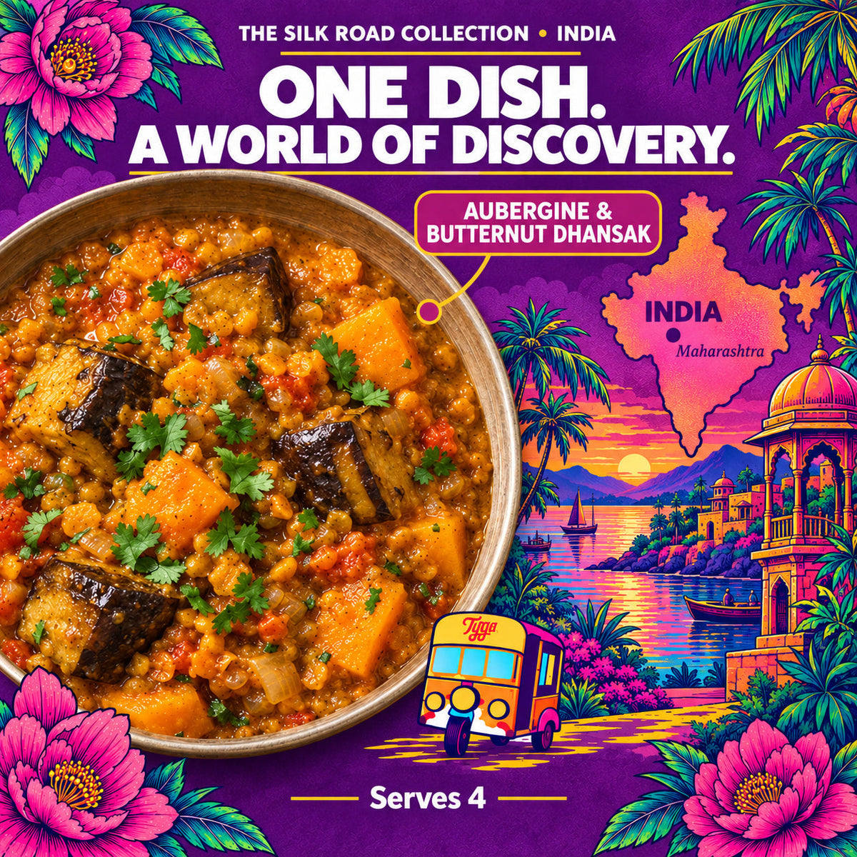 Aubergine and Butternut Squash Dhansak Recipe Kit by Tyga, view 4