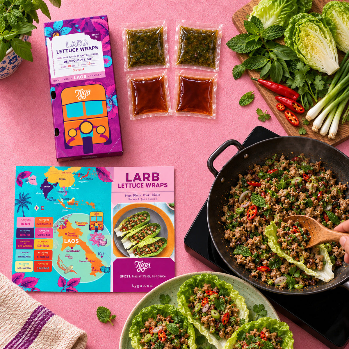Larb Lettuce Wraps Recipe Kit by Tyga, view 7
